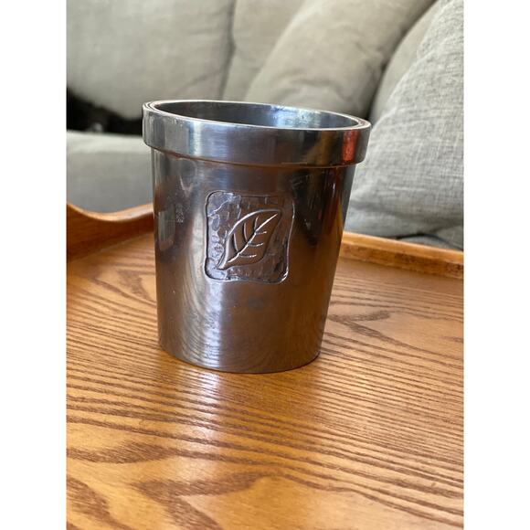 Pewter flower pot, candle holder, small - Picture 3 of 8